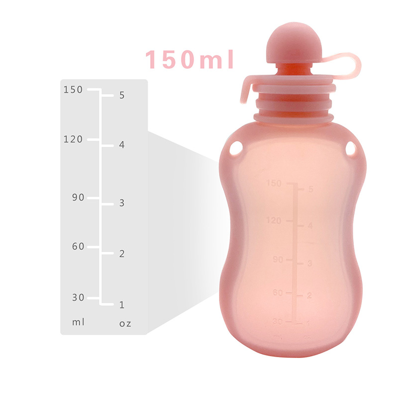Baby Food Reusable Pouches - 150 مللي حقيبة تخزين الحليب مريحة