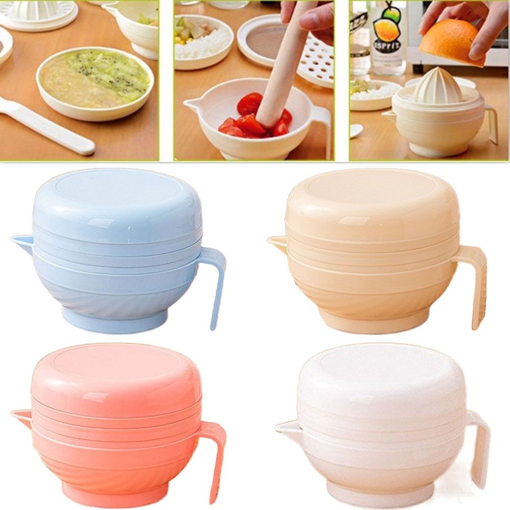 Baby Food Kit - 7 قطعة مجموعة أوعية طحن الطعام