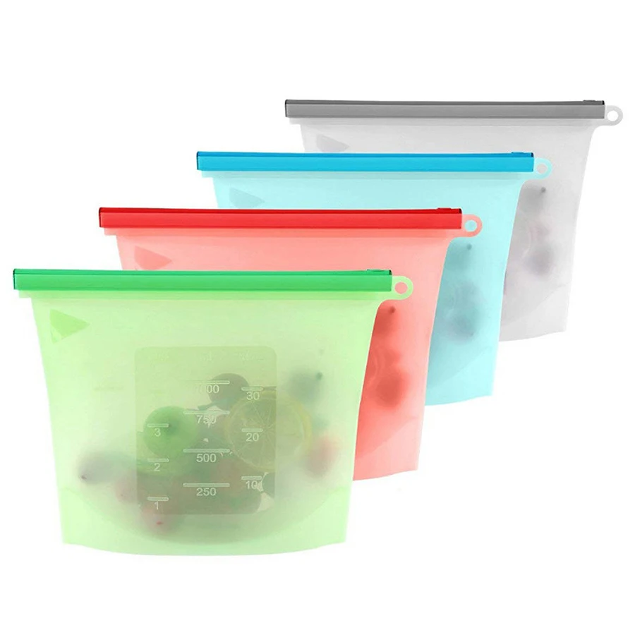 Food Pouch Reusable - حقيبة تخزين طعام سيليكون قابلة لإعادة
