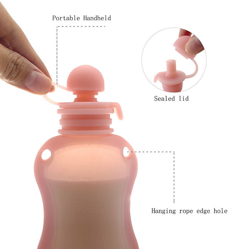 150 مللي حقيبة تخزين الحليب مر - مراجعة Baby Food Reusable Pouches وسعره