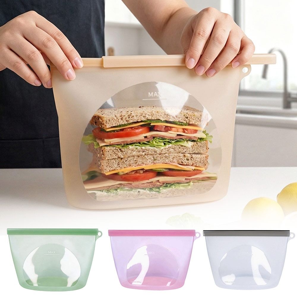 أكياس سيليكون لحفظ الطعام مقاو - مراجعة Food Pouch Reusable وسعره