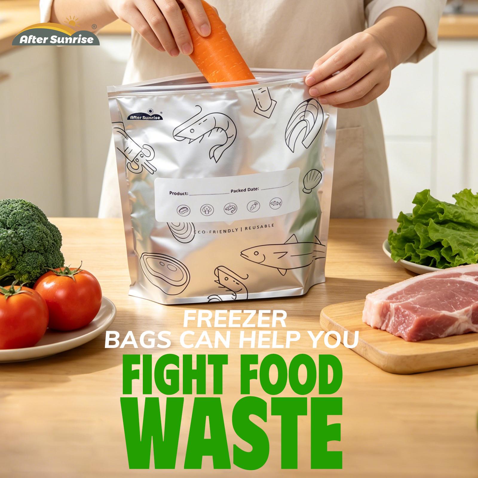 【الأطعمة المبردة】أكياس تخزين ق - مراجعة Food Pouch Reusable وسعره