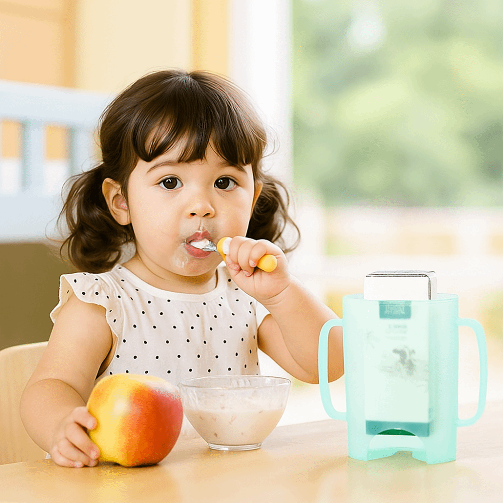 حامل أكياس بلاستيكية قابلة للض - مراجعة Baby Food Reusable Pouches وسعره