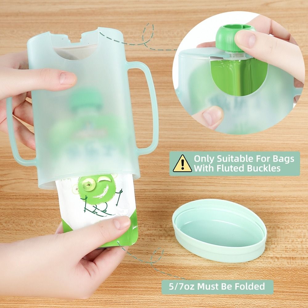 حامل أكياس بلاستيكية قابلة للض - مراجعة Baby Food Reusable Pouches وسعره